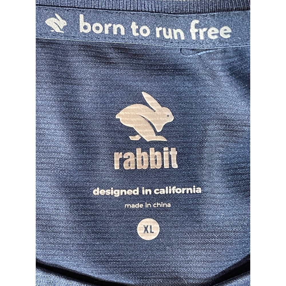 Rabbit EZ Tee Running Shirt Womens XL Blue Perforated Short Sleeve Performance - Picture 2 of 12